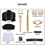 Purpdrank  Black Golden Rumi Zoey Mira Cosplay , Costume Wig Women Suit Halloween Party Role Playing Outfit