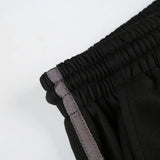 Purpdrank  Casual Digital Print Color Block Loose Sweatpants with Drawstring Elastic Waist Straight Leg Long Trousers for Trendy Girls