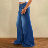 Purpdrank  Women Wide Leg Jeans Tassel Fashion Plus Size Ladies Jeans Slimming Fit Flared Denim Pants Mid-Waist Flare Jeans Streetwear