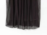 Purpdrank  European-style new women's fashion, versatile, and elegant long dress with a silk mesh patchwork design.