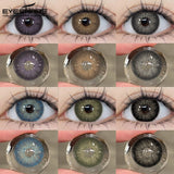 Purpdrank  1Pair Natural Brown Contact Blue Eyes Lenses High Quality Gray Eye Contacts Green Pupils Yearly Colored Contact Lenses