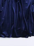 Purpdrank  Women's Evening Dresses Halter Backless Long Dress Autumn Female Velvet Sleeveless Slim Pleat Partywear Chic Ladies Vestido