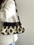 Purpdrank  New Polka Dot Single Shoulder Commuter Bag Folded Single Shoulder Fashionable and Versatile Bags