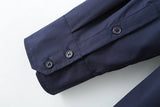 Purpdrank  European style new women's fashionable and versatile solid color loose-fitting poplin long-sleeved shirt with tie.