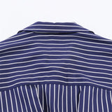 Purpdrank   Spring New Versatile Casual Simple Seven-quarter Sleeve Striped Shirt