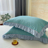 Purpdrank  Cotton Lace Pillow Cover One Pair 48x74cm Pillow Core Inner Liner Washable Bedroom Decoration Pillow Case Bedding Accessories