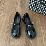 Purpdrank  Thick Heel Red Women Mary Jane Shoes Fashion Round Toe Shoes 2025 Spring Ladies Casaul College Style Pumps
