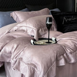 Purpdrank  600TC Lyocell Bamboo Fiber Soft Silky Cool Feeling Bedding Set Vintage jacquard Duvet Cover Bed Sheet/Fitted Sheet Pillowcases