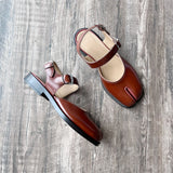 Purpdrank - 2023 New Design Women Flat Shoes Elegant Female Split Horse Toe Lady Sandals Tabi Female Moccasins Footwear Pig Toe Shoe B111