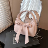Purpdrank  Bow Knot Mini Top-handle Bags For Women 2025 Spring Latest Trend Designer Purses And Handbag Luxury Shoulder Crossbody Bag