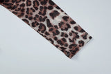 Purpdrank  Leopard Print T-Shirt Women's Slash Neck Off Shoulder Long Sleeve Slim Tops Spring New Vintage Fashion Sexy T-Shirts