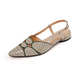 Purpdrank  New Sexy Pointed Toe Women Sandals Spring Summer Slingback Pumps Low Heels Genuine Leather Fashion Office Party Shoes Woman