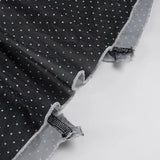 Purpdrank  Y2k Sexy V Neck Long Sleeve Polka Dot Edible Tree Fungus Sheer T-Shirts