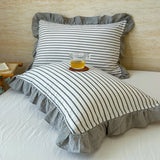 Purpdrank  Cotton Lace Pillow Cover One Pair 48x74cm Pillow Core Inner Liner Washable Bedroom Decoration Pillow Case Bedding Accessories