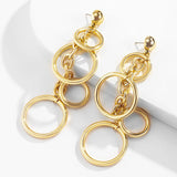 Punk Long Big Circle Link Chain Earrings For Women Hiphop Statement Large Drop Earrings Fashion Earring Jewelry Gift