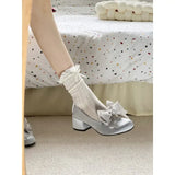 Purpdrank  Sweet Vintage  Janes Shoes Women Star Buckle Lolita Kawaii Platform Shoes Female Bow-knot Cute Designer Shoes