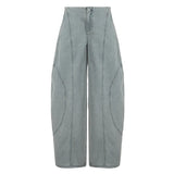 Purpdrank  American Retro Washing Old Jeans Summer Deconstructive Casual Loose Wide-leg High Street Spice Pants