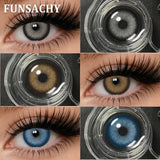 Purpdrank  1 Pair Contact Lenses Big Brown Lenses for Eyes Beauty Pupils Comestic Eye Color Len Korean Pupils Makeup Accessoriess
