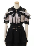 Purpdrank - Japanese Style Kawaii Cute Ruffled Blouse and Shirt 2023 Summer New Sweet Slimming Lace Off-Shoulder Tops Ladies Blusa Feminina