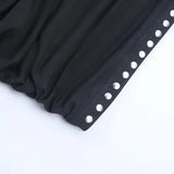 Purpdrank  Women's Sexy Black Halter Neck Bodycon Mini Dress Rhinestone Detail Cut Out Ruched Party Dress