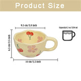 Purpdrank  Ceramic Mugs Coffee Cups Hand Pinched Irregular Flower Milk Tea Cup Ins Korean Style Oatmeal Breakfast Mug Drinkware Kitchen