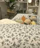 Purpdrank  European american rustic beding set,single double gray cotton twin full queen home textile flat sheet pillow case duvet cover