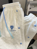 Purpdrank - 2023 Vintage 3d Heart Sweatpants Korean Harajuku Casual Streetwear Women High Waist Drawstring All Match Harem Pants