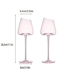 Purpdrank  Pink Crystal Wine Glasses Slanted Mouth Goblets  Ideal Valentine'S Day Gift Bars & RestaurantsDay Wine Wine Glasses for Couples