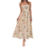 Purpdrank   Spring Summer New Design Women Casual Vacation Retro Full-Printed Chiffon Dress