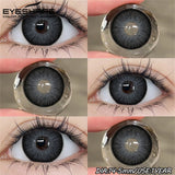 Purpdrank  Colored Contact Lenses for Eyes 2pcs Soft Black Lens Eye Fashion Blue Beauty Pupils Gray Contact Brown Eyes Makeup Lens