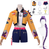 Purpdrank  Rumi Cosplay Costume Wig Women Girls Halloween Carnival Comic-con Party Role Playing Outfits