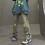 Purpdrank  Hip Hop Vintage Women Jeans Spring Autumn New Star High Waist Harajuku Streetwear Fashion Casual Loose Wide Leg Denim Trousers