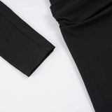 Purpdrank  Elegant Fashion Lace Trim Bodycon Dress Sexy Slim Deep V-Neck Long Sleeve Mini Dresses For Women Autumn Spring Streetwear