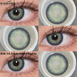 Purpdrank  2pcs Colored Contact Lenses Fashion Blue Green Eye Contacts Soft Black Lens Gray Beauty Pupils Brown Eyes Makeup Lens
