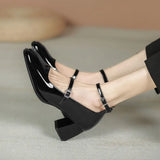 Women's Summer Footwear on Heeled Shoes for Woman 2023 Japanese Style Lolita Mary Jane Red Bride Square Toe High Heels Gothic 39