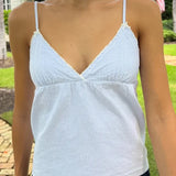 Purpdrank  Women's Fairy Plaid Print Cami Tops  V Neck Slips Vests Aesthetic Hotsweet Backless Camisole Y2k Clothes