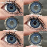 Purpdrank  1 Pair Colored Contact Lenses for Eyes Black Big Lens Gray Pupils Lenses Brown Lenses Fashion Eye Contacts Yearly