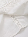 Purpdrank   Summer White Embroidery Flower Spliced Lace Sleeveless Tank Women Lacing Up Bow Front Loose Tank Top Crop Tops