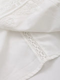 Purpdrank  Summer White Embroidery Flower Spliced Lace Sleeveless Tank Women Lacing Up Bow Front Loose Tank Top Crop Tops
