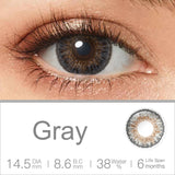 Purpdrank  Natural Color Contact Lenses for Eyes 3 Tone Color Lens Gray Contact Lens Yearly Fashion Blue Contact Lens Colored Eye Contacts