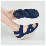 Purpdrank  European And American Sports Casual Sandals New Velcro Hollow Thick-Soled Women's Sandals Lightweight Comfortable And Simple
