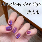 Purpdrank  1Pcs 10ML New Blue Nails Whitening Nail Art Super Flash Purple Blue Glass Bead Cat Eye Gel Nail Polish Autumn Nails