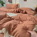 Purpdrank  Princess Bedding Sets INS Ruffle Lace Bow Quilt Cover Romantic Bedclothes Woman Girls Bedroom Decor Duvet Cover постельное белье