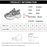 Purpdrank  Fashion Platform Women's Sneakers 2025 Spring Lace-Up Thick Bottom Vulcanize Shoes Woman Comfort Breathable Sports Shoes Ladies