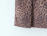 Purpdrank  Y2K Leopard 3 Buttons Low Waist Pleated Mini Skirt American Retro Short Skater Skirts With Shorts lining Pink Coffee