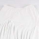 Purpdrank  Holiday Solid Split Asymmetrical Skirts Beach Style Casual Mid-Waisted Maxi Skirts Women 2025 Summer Fashion Streetwear