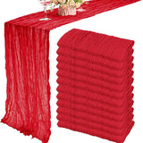 Purpdrank   2 Pcs Solid Color Wedding Table Runner American Party Banquet Decoration Long Tablecloth Super Soft Easy-Care Home Textile