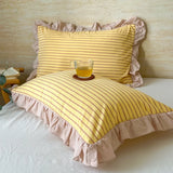 Purpdrank  Cotton Lace Pillow Cover One Pair 48x74cm Pillow Core Inner Liner Washable Bedroom Decoration Pillow Case Bedding Accessories