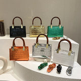 Purpdrank  Fashion Handbags For Women New Luxury Designer Purses And Handbags Stone Pattern Glossy Street Shoulder Crossbody Bag