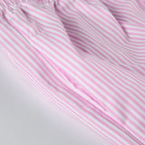 Purpdrank  Women's Autumn Spring Pants Striped Elastic Waist Low Waist Simple Comfortable Loose Casual Design Fashion Soft Versatile Skinny